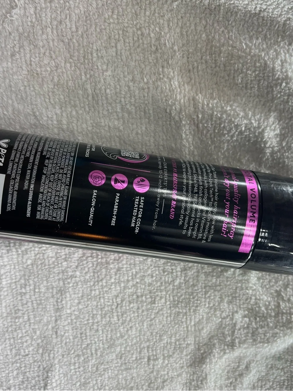 TRESemmé Total Volume Hairspray - Black with Pink Accent